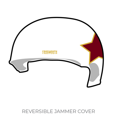 Black Rose Rollers: 2019 Jammer Helmet Cover (White)