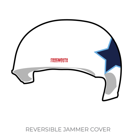 Jacksonville Roller Derby Bold City Bombshells: 2019 Jammer Helmet Cover (White)