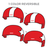 Rose City Rollers Break Neck Betties: Two pairs of 1-Color Reversible Helmet Covers