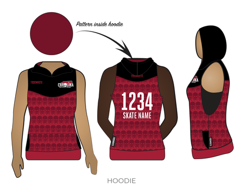 Carolina Roller Derby: Uniform Sleeveless Hoodie