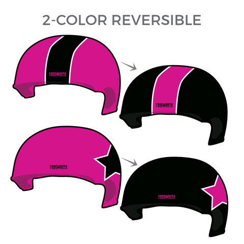 Rollergirls of Central Kentucky: Pair of 2-Color Reversible Helmet Covers