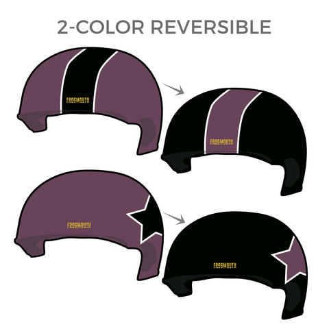 Central Kentucky Junior Roller Derby: Pair of 2-Color Reversible Helmet Covers