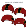 Pirate Bay Roller Derby Cutthroat Krewe: Two Pairs of 1-Color Reversible Helmet Covers