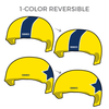 Third Coast Roller Derby Dangerous Dames: Two pairs of 1-Color Reversible Helmet Covers
