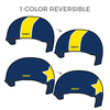 Third Coast Roller Derby Dangerous Dames: Two pairs of 1-Color Reversible Helmet Covers