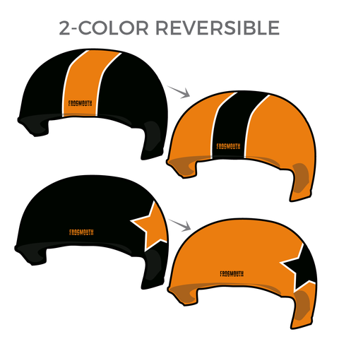 Deadly Rival Roller Derby: Pair of 2-Color Reversible Helmet Covers