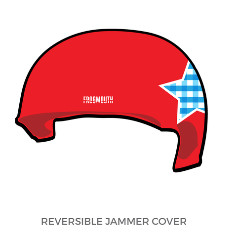 Kansas City Roller Warriors Dreadnought Dorothys: 2019 Jammer Helmet Cover (Red)