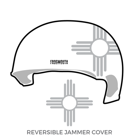 Duke City Roller Derby Marionettes: 2018 Jammer Helmet Cover (White)