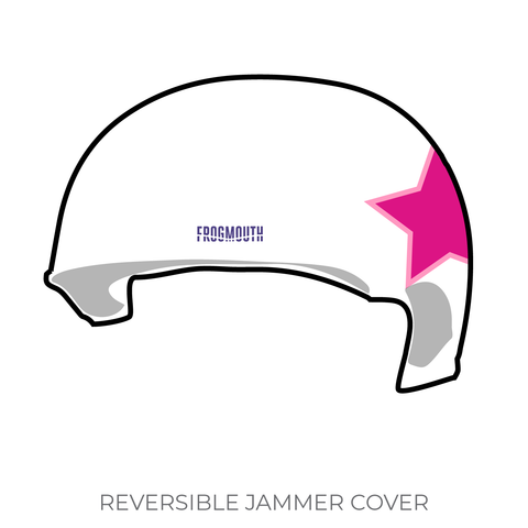 Jacksonville Roller Derby Duval Derby Dames: 2019 Jammer Helmet Cover (White)