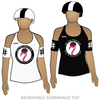 Red Stick Roller Derby Spanish Town Flamingos: Reversible Scrimmage Jersey (White Ash / Black Ash)