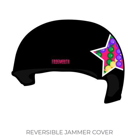 Red Stick Roller Derby Spanish Town Flamingos: 2018 Jammer Helmet Cover (Black)