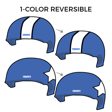 Houston Roller Derby, Brawlers: Two Pairs of 1-Color Reversible Helmet Covers