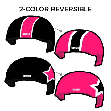 Madhouse Madams: Pair of 2-Color Reversible Helmet Covers