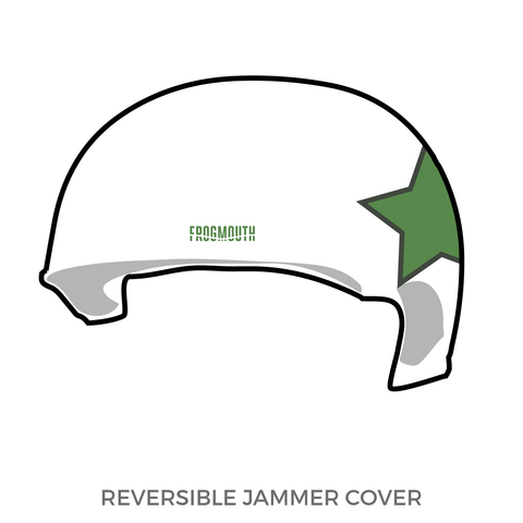 Green Mountain Roller Derby: 2018 Jammer Helmet Cover (White)