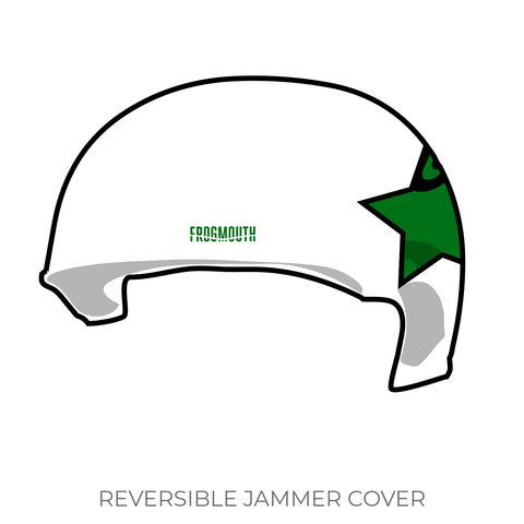 Wasatch Junior Roller Derby Harley Quinns and Riddlers: 2019 Jammer Helmet Cover (White)