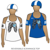 Rose City Rollers Heartless Heathers: Reversible Scrimmage Jersey (White Ash / Blue Ash)