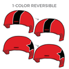 Hellgate Roller Derby: Two Pairs of 1-Color Reversible Helmet Covers