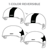 IE Derby Divas: Two pairs of 1-Color Reversible Helmet Covers