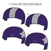 Pirate Bay Roller Derby Krakens: Two Pairs of 1-Color Reversible Helmet Covers