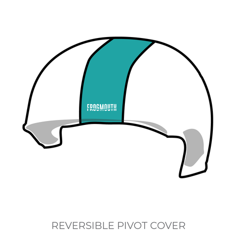 Queen City Roller Girls Lake Effect Furies: 2019 Pivot Helmet Cover (White)