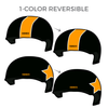 Lava City Roller Dolls Smokin Ashes: Two pairs of 1-Color Reversible Helmet Covers