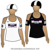 Mayhem Roller Derby Madams of Mayhem: Reversible Scrimmage Jersey (White Ash / Black Ash)