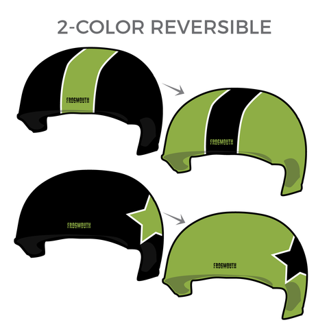 Maui Roller Girls: Pair of 2-Color Reversible Helmet Covers