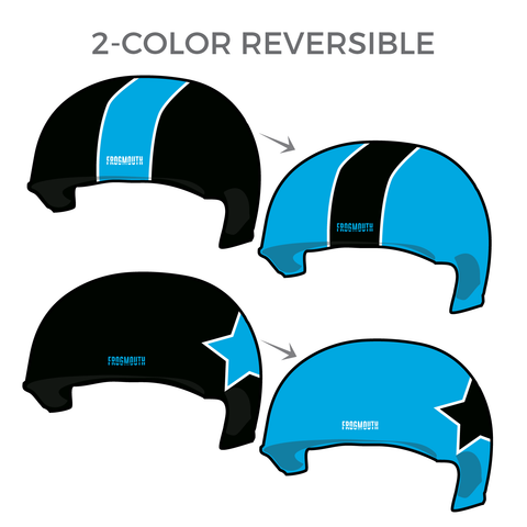 NOVA Roller Derby: Pair of 2-Color Reversible Helmet Covers