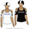 New Jersey Roller Derby Juniors Small Stars: Reversible Scrimmage Jersey (White Ash / Black Ash)