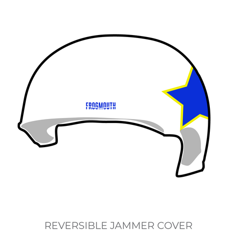 New Jersey Roller Derby Juniors Small Stars: 2019 Jammer Helmet Cover (White)