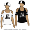 North East Roller Derby League: Reversible Scrimmage Jersey (White Ash / Black Ash)