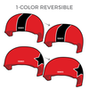 Oil City Roller Derby Oil City Derby Girls: Two pairs of 1-Color Reversible Helmet Covers