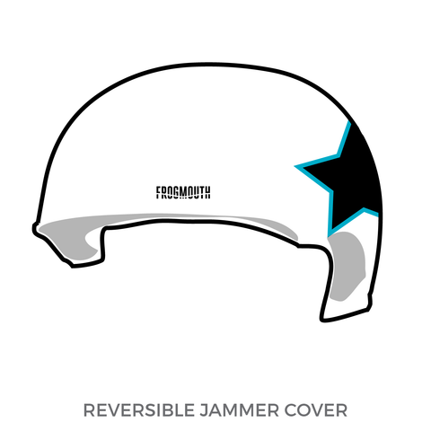 Omaha Junior Roller Derby: Jammer Helmet Cover (White)