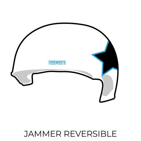 Panhandle United Roller Derby Beach Brawl Sk8r Dolls: Jammer Helmet Cover (White)