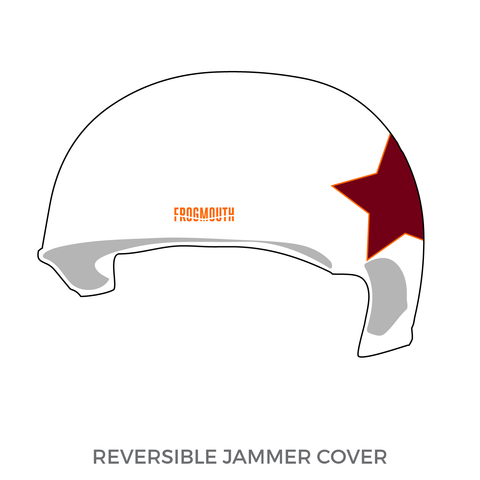Peninsula Roller Derby Slam Andreas: 2018 Jammer Helmet Cover (White)