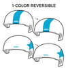 Philly Roller Derby: Two Pairs of 1-Color Reversible Helmet Covers