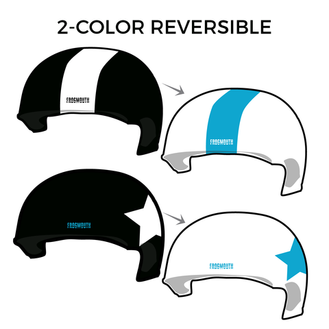 Philly Roller Derby: Pair of 2-Color Reversible Helmet Covers