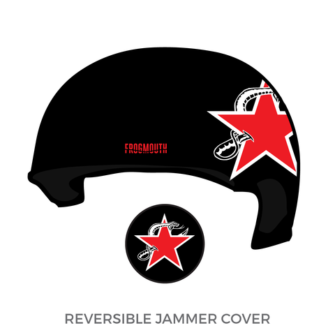 Canberra Roller Derby League Red Bellied Blackhearts: Jammer Helmet Cover (Black)