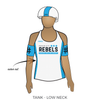Rockin City Rollergirls Juniors Rebels: Reversible Uniform Jersey (WhiteR/BlackR)