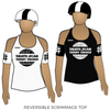 Rose City Rollers Rose Buds Death Scar Derby Droids: Reversible Scrimmage Jersey (White Ash / Black Ash)