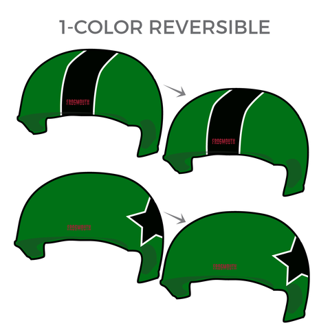 Rose City Rollers Rose Buds Undead Avengers: Pair of 1-Color Reversible Helmet Covers