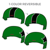 Rose City Rollers Rose Buds Undead Avengers: Two pairs of 1-Color Reversible Helmet Covers