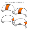 Sac City Rollers: Two Pairs of 1-Color Reversible Helmet Covers