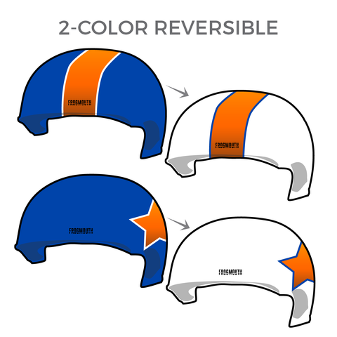 Sac City Rollers: Pair of 2-Color Reversible Helmet Covers
