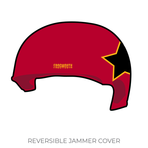 Queen City Roller Derby Saucies: 2019 Jammer Helmet Cover (Red)