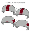 Shoreline Roller Derby Bella Donnas: Two pairs of 1-Color Reversible Helmet Covers