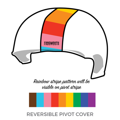 Inner West Roller Derby Skatecrashers: Pivot Helmet Cover (White)