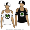 Red Stick Roller Derby Southdowns Squad: Reversible Scrimmage Jersey (White Ash / Black Ash)