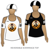Lava City Roller Derby Spitfires: Reversible Scrimmage Jersey (White Ash / Black Ash)