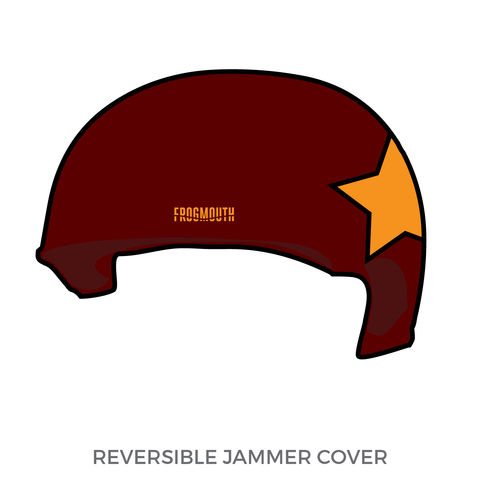 Lava City Roller Derby Spitfires: Jammer Helmet Cover (Maroon)